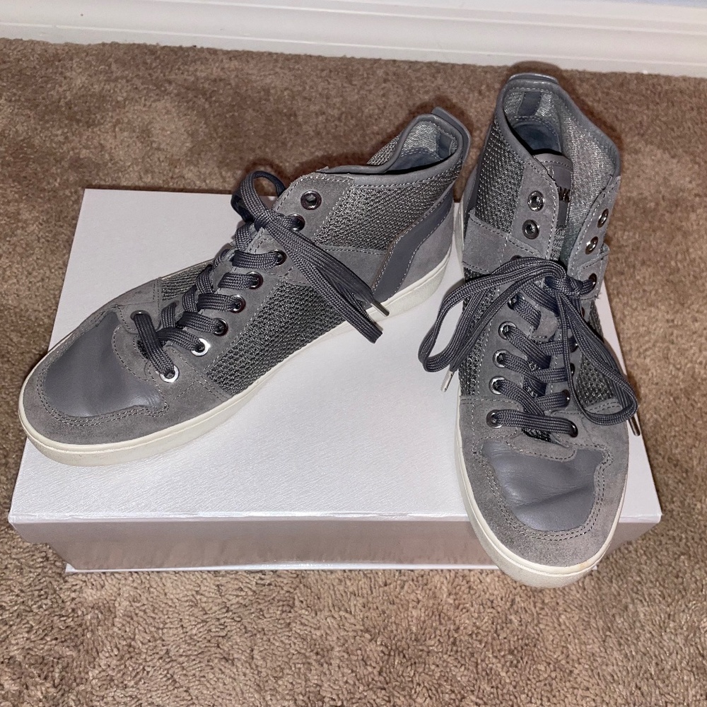 Michael Kors Matty High Top Nylon Sneakers Color—Storm Size 7.5